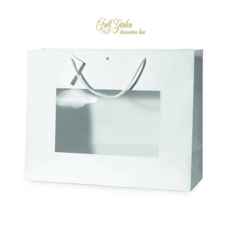 SHOPPER WINDOW KRAFT BIANCA 24X19,5+14 PZ12