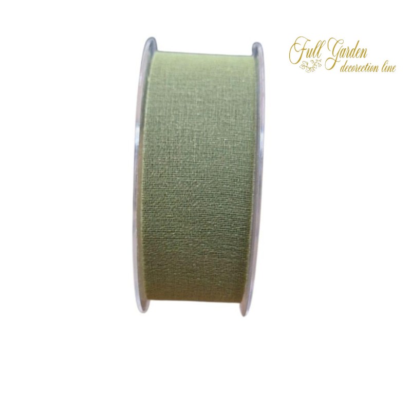 NASTRO LINO MM40X25MT VERDE OLIVA