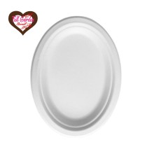 PIATTI VASSOI OVALI  IN POLPA  26X20 PZ 50