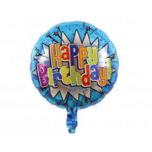 PALLONCINO MYLAR  18  HAPPY BIRTHDAY