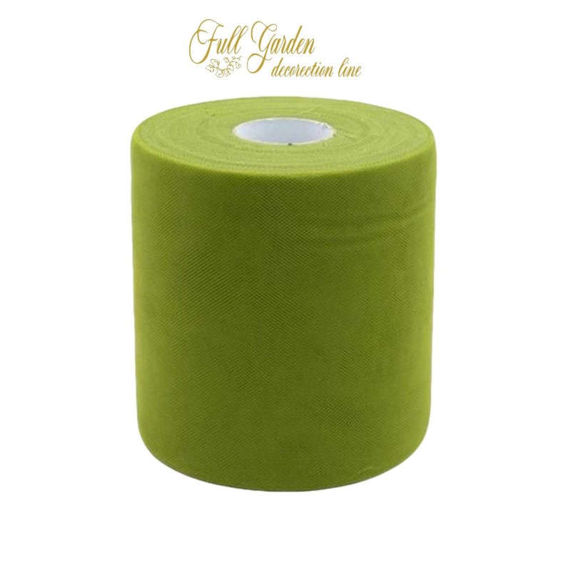 ROTOLO TULLE CM12,5X100MT PISTACCHIO