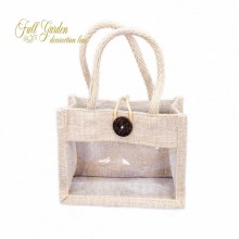 PZ 8 JUTA BAG BIANCA 13X18X10 CON FINESTRA PZ 8