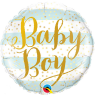 PALLONCINO MYLAR BABY BOY 18 TONDO