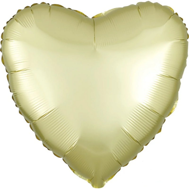 MYLAR CUORE SATINATO GIALLO  18