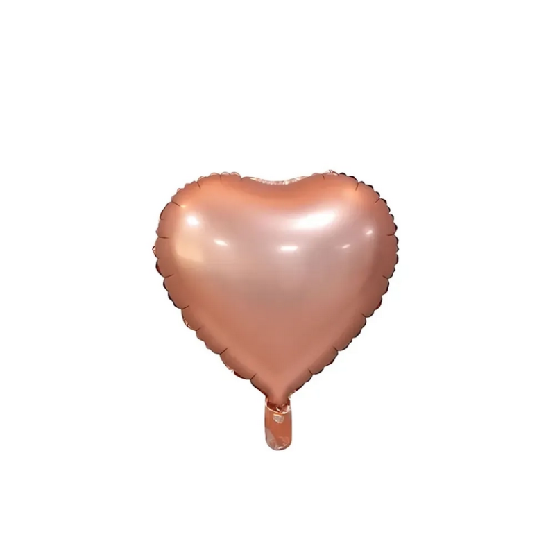 MYLAR CUORE SATINATO ROSA GOLD  18