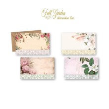 BIGLIETTI+BUSTE  25X4 ASS. FIORI CC/BB KRAFT PZ100