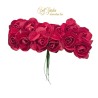 12 PAPER ROSES D.3,5 RED