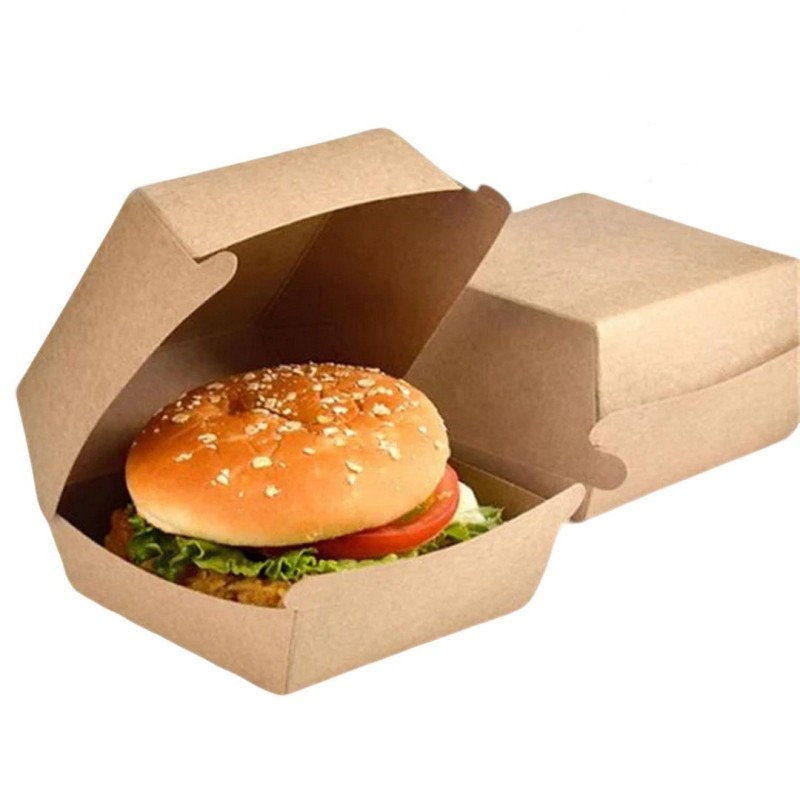 HAMBURGER BOX KRAFT AVANA 16X15.5H9 PZ 50