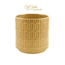 VASO CERAMICA GIALLO SFUMATO D13 H 13,5