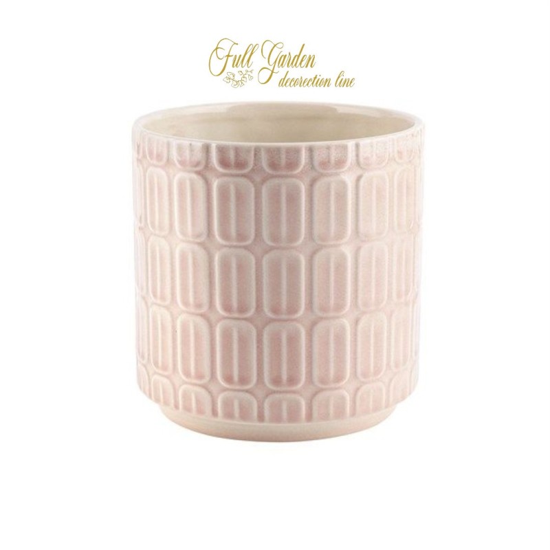 VASO CERAMICA ROSA SFUMATO D13 H 13,5
