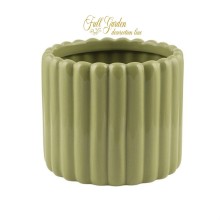 CILINDRO CERAMICA VERDE RIGATO D.81 H.65