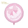 PALLONCINO 18 MYLAR  BATTESIMO ROSA FIOCCO