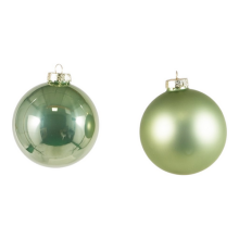 BOX 16 SFERE VETRO MM.80 VERDE SALVIA