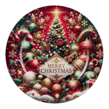 PIATTO PLASTICA DECORO ALBERO Ø CM.33