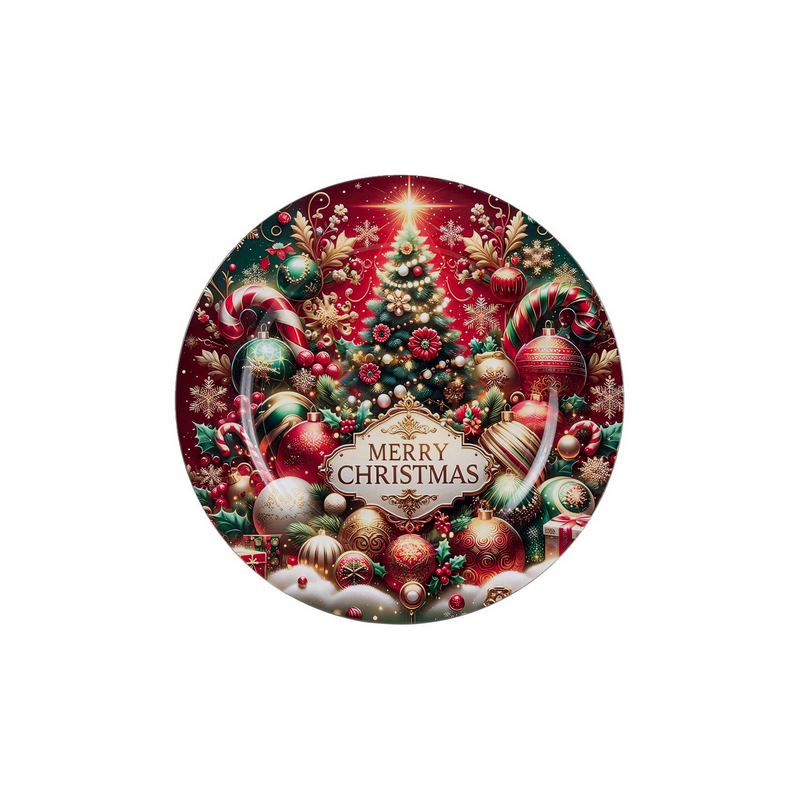 PIATTO PLASTICA DECORO ALBERO Ø CM.33