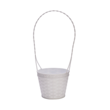 CESTO PIOPPO  CON MANICO IN NYLON WHITE D.22H6CM