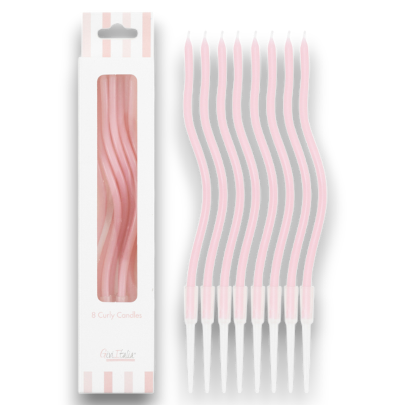 CANDELINE CURLY ROSA PZ 8