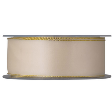 NASTRO DOPPIO RASO LAME MM40X25MT PANNA/ORO