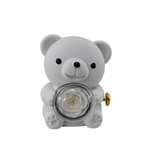 SCATOLA ORSETTO 12X13X16 BIANCA CON ROSA