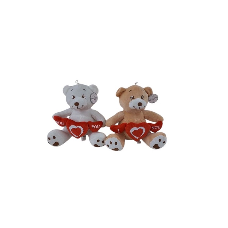 ORSO 3 CUORI STAMPA I LOVE YOU COLORI ASS CM25