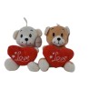 2 PZ PELUCHE ORSO CM.18 CON CUORE LOVE