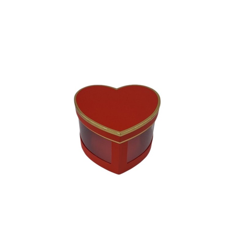 SCATOLA ROSSA CUORE SINGOLA 14X15X H 10 CM