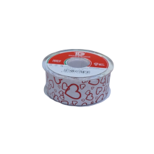 NASTRO VELLUTO BIANCO CUORI METAL MM40X10MT