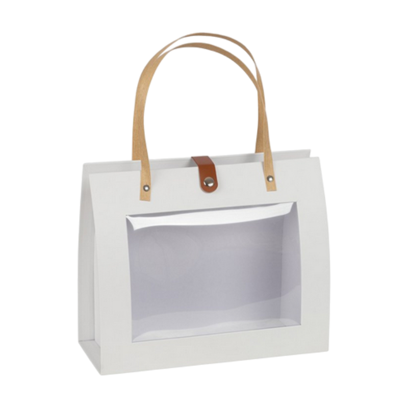 BORSETTA RETTANGOLARE  BIANCA 28X11.5H23 CM