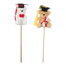 PICK 12 ORSETTI LAUREA COLORI ASSORTITI H38CM