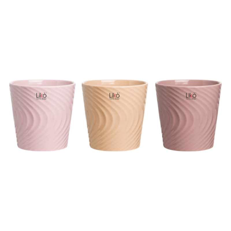 VASO ONDIA  D.18 H.17.8 COLORI ASSORTITI ROSA