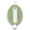 CANDELINA BIO GLITTER N 0 CM 9.5 VERDE SALVIA