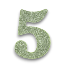 CANDELINA BIO GLITTER N 5 CM 9.5 VERDE SALVIA