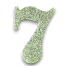 CANDELINA BIO  GLITTER N 7 CM 9.5 VERDE SALVIA