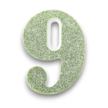 CANDELINA BIO GLITTER N 9 CM 9.5 VERDE SALVIA