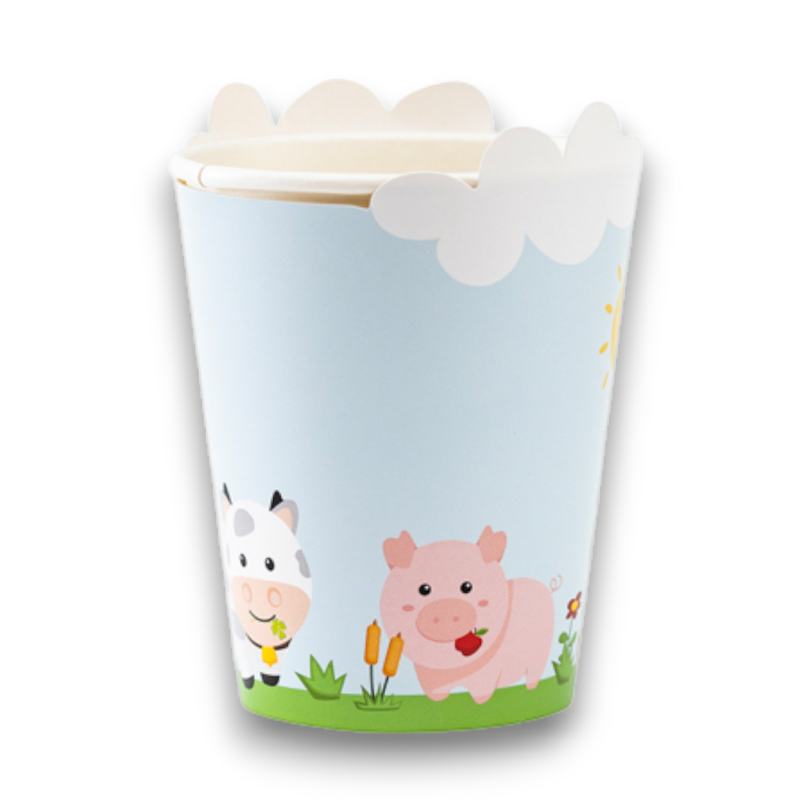 BICCHIERI COVER SAGOMATE HAPPY FARM 250CC PZ 8