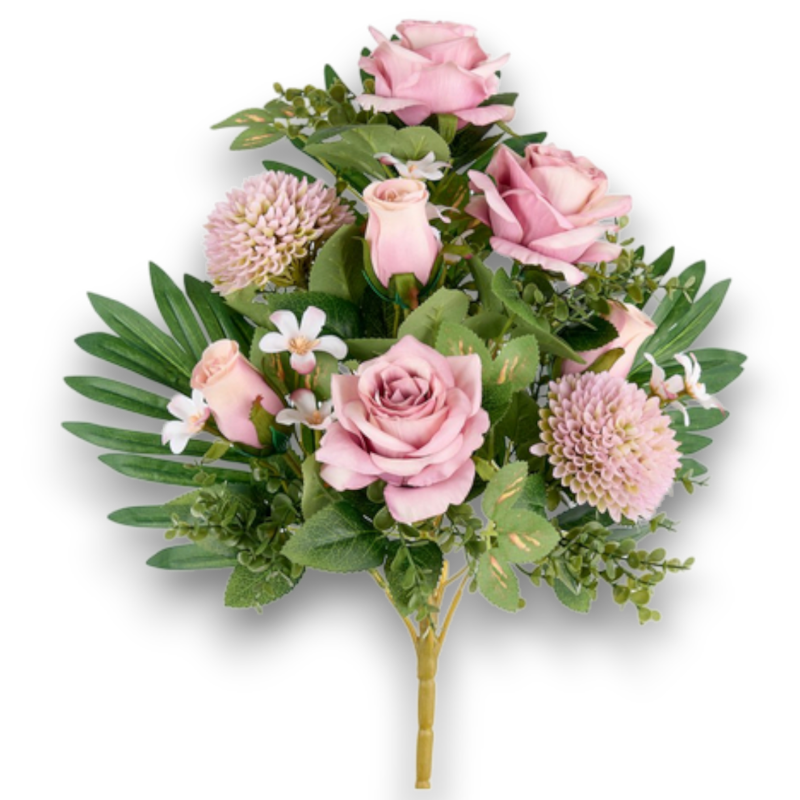 FRONTALE ROSE E PON PON MAUVE