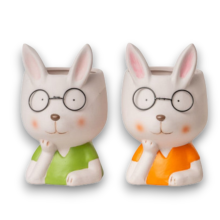 VASO CONIGLIETTO 12,5X11H18,5 COLORI ASSORTITI