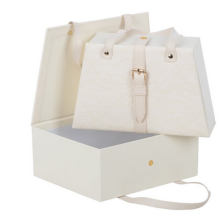 BORSA SET 2 PIZZO CREMA  CARTA ECOPELLE