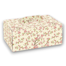VALIGETTA IN CARTONE FIORI DI PESCO 335X235X140