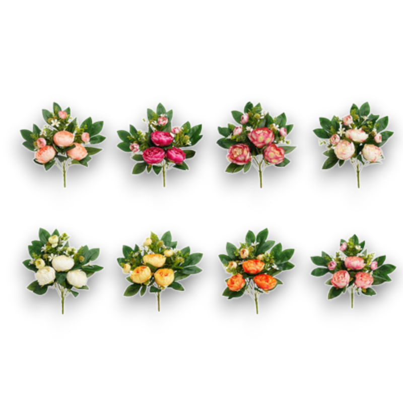 FRONTALE  PEONIE CM.40 COLORI ASSORTITI