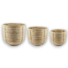 CESTI IN RATTAN SET 3 PEZZI