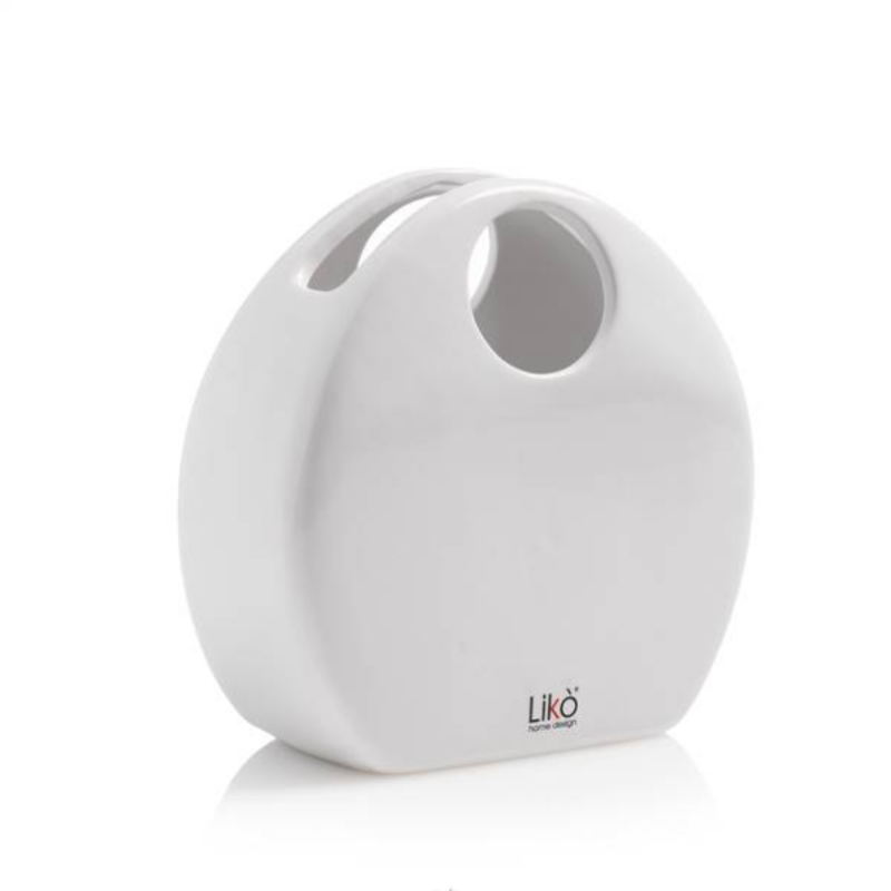 POCHETTE CERAMICA 17,5X7,8XH.17,5 BIANCO