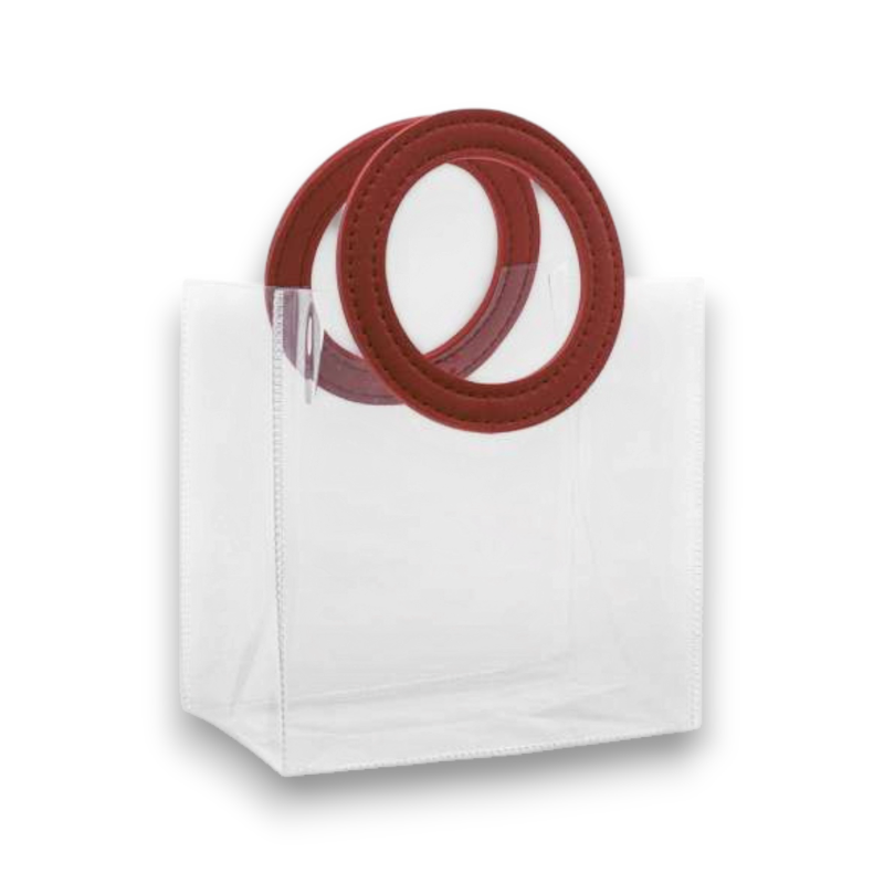 SHOPPER CRYSTAL BAG ROSSO 18X18+12 CM PZ 12