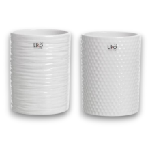 CILINDRI CERAMICA BIANCO D.12,5 X H16 ASSORTITI