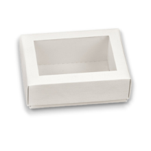 SCATOLA BIANCO COPERCHIO E FINESTRA 10X7X4CM PZ10