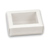 SCATOLA BIANCO COPERCHIO E FINESTRA 10X7X4CM PZ10