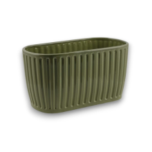 VASO CERAMICA GRANDE VERDE MILITARE  H130X130X245