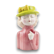 VASO BIMBA PICCOLO ROSA CON CAPPELLO H150X80X80