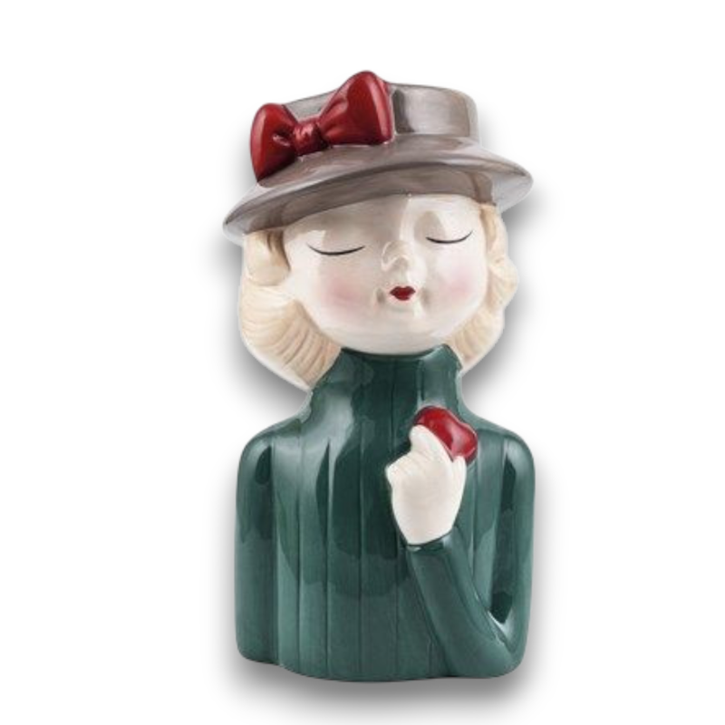 VASO BIMBA PICCOLO VERDE CON CAPPELLO H150X80X80