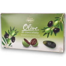 OLIVE DI CIOCCOLATO NERI E VERDI GR 500